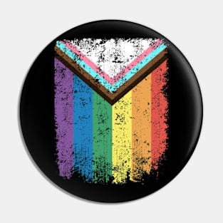 LGBTQIA+ Progress Pride Flag Ally Pride Month Pin