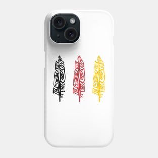 Three Feathers Medicine Wheel Colours Indigenous WAWEZHI CANADA Phone Case