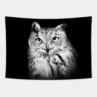 Eagle Owl Animal Portrait Tapestry