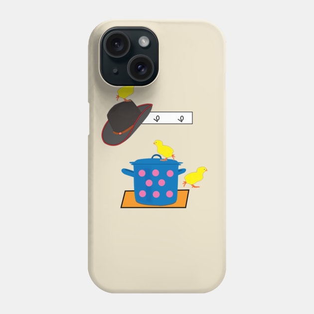 Cowboy boots, chicken and pot Phone Case by momomoma
