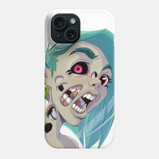 Zombie girl Phone Case by SevenTeenArt