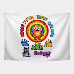 Pride "show your true colors" Little monster lbgtq Tapestry