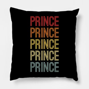 Prince Name Vintage Retro Pattern Pillow