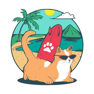 Cat on the Beach T-Shirt