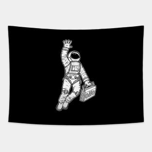 Out of Space - Black & White Tapestry