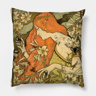 Art Nouveau - L'Ermitage Alphonse Mucha Pillow