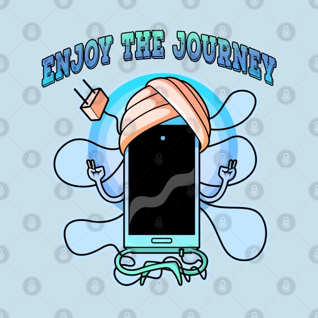 Enjoy The Journey Yoga Phone by Shawnsonart