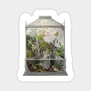 Beautiful Retro Butterfly Terrarium Magnet