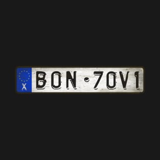 B0N - 70V1 Car license plates T-Shirt