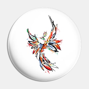 Abstract Flying Phoenix Pin