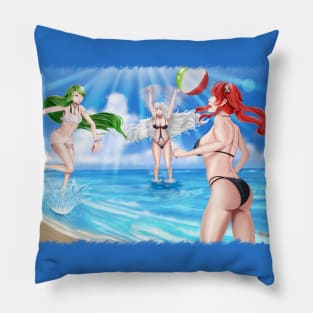 Littorio, Vittorio Veneto and Zara at the Beach Background Jagged Pillow