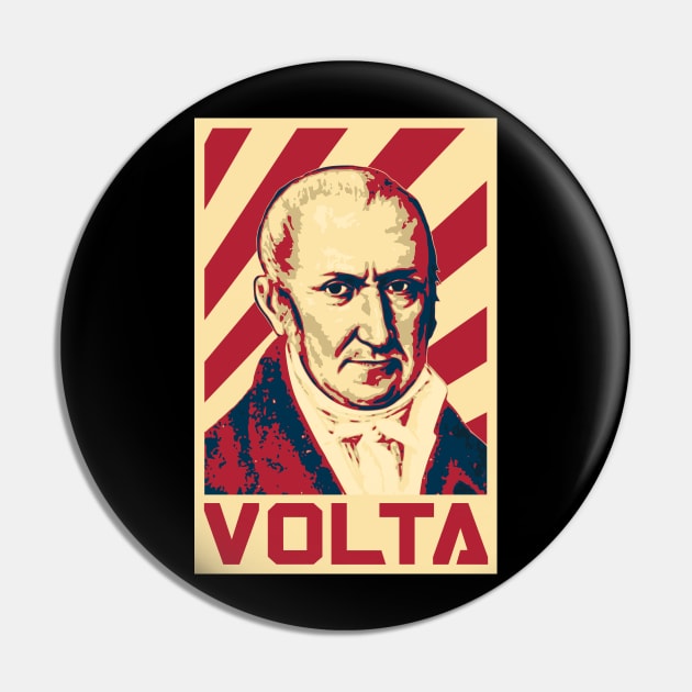 Alessandro Volta Retro Pin by Nerd_art