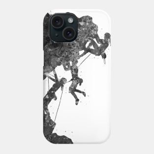 Climber friendship black and white Phone Case