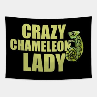 Crazy Chameleon Lady Tapestry