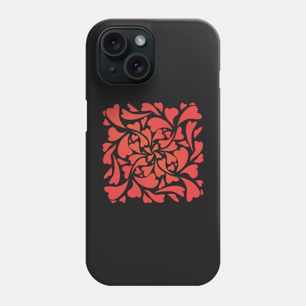St. Valentine day pattern with warm colors Phone Case by Toma-ire