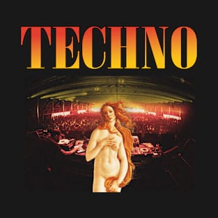 The Birth of Venus at a Techno Avenue T-Shirt