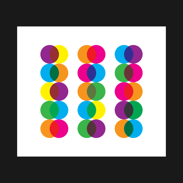 Rainbow Colorful Circles Pattern by cletterle