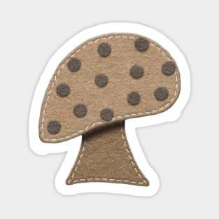 Brown Dotted Mushroom | Felt Look | Cherie's Art(c)2020 Magnet