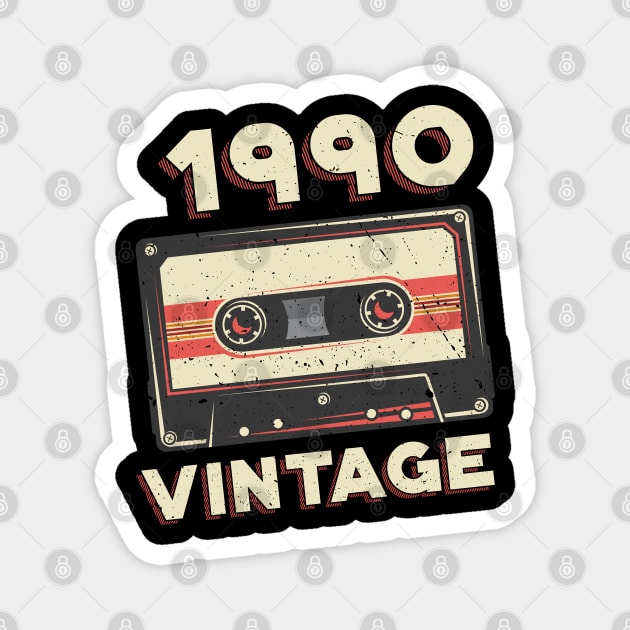 Vintage 1990 Retro Cassette Tape 30th Birthday Magnet by aneisha