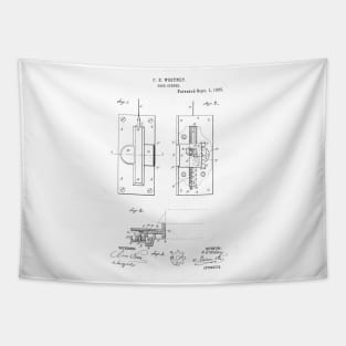 Door Opener Vintage Patent Hand Drawing Tapestry