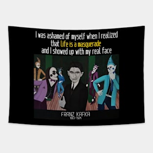 Kafka Portrait and Quote Tapestry