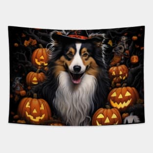 Sheltie Halloween Tapestry