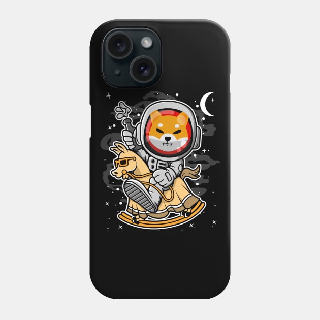 Astronaut Horse Shiba Inu Coin To The Moon Shib Army Crypto Token Cryptocurrency Blockchain Wallet Birthday Gift For Men Women Kids Phone Case by Thingking About