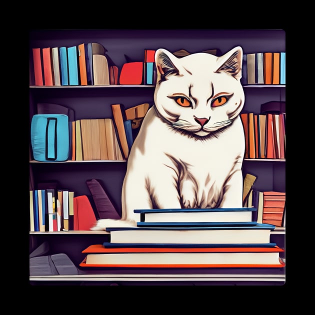 Library Cat by Rishirt