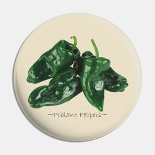 Poblano Peppers Dark Pin
