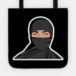 Happy women’s day illustration of beautiful women wear hijab vector design. Tote