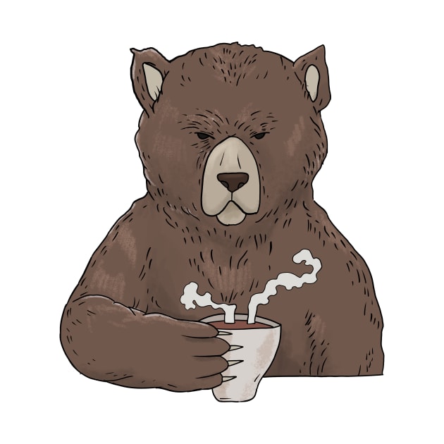 Grumpy Bear with Coffee Morning Grouch by Mesyo