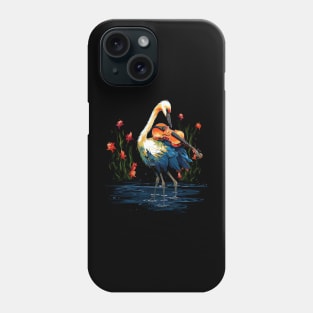 Whooping Crane Playing Violin Phone Case