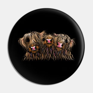 SCoTTiSH HiGHLaND CoWS ' THe McDouGHNuTS ' Pin