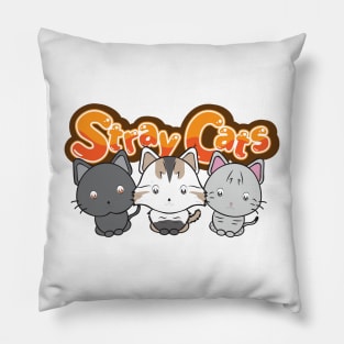 Cute Stray Cats Pillow