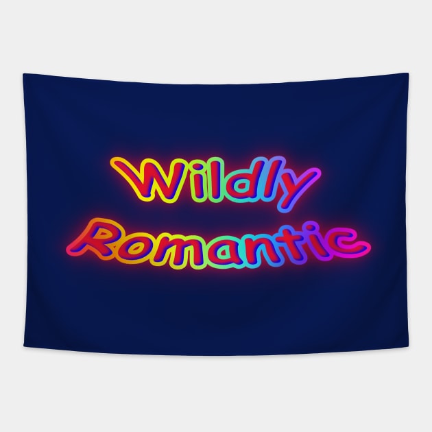 Wildly Romantic Neon Retro Rainbow Tapestry by Creative Creation