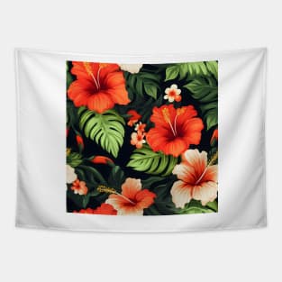 Hibiscus Flowers Pattern 21 Tapestry