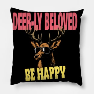 Deer in Sunglasses : Lookin' Sharp Pillow