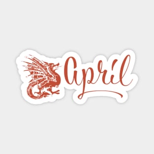 April Cayenne Dragon Magnet