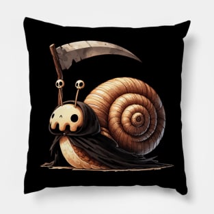 Kawaii Death Snail Grim Reaper Pillow