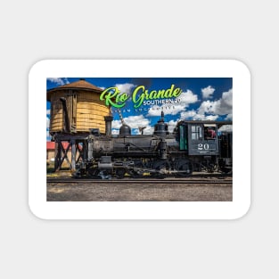 Rio Grande Southern 20 Steam Locomotive at Antonito Colorado Magnet