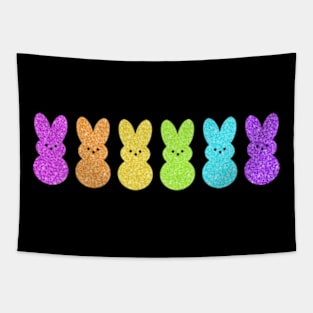 Easter Bunny Peeps Glitter Pattern Tapestry