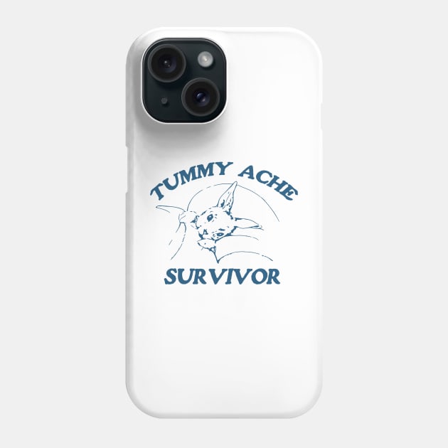 Tummy Ache Survivor T Shirt, Tummy Ache Tee, Meme T Shirt, Vintage Cartoon T Shirt, Aesthetic Tee, Unisex Phone Case by Justin green