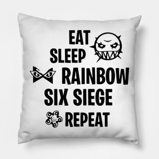 Eat Sleep Rainbow Six Siege Repeat Pillow