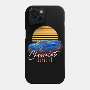 Retro Style Chevrolet Corvette Aesthetic Design Phone Case