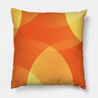 Circle Abstract Orange Yellow Pillow