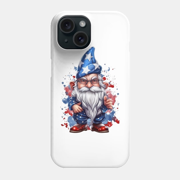 4th of July Gnome #3 Phone Case by Chromatic Fusion Studio