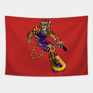 Tiger Man skateboard Tapestry