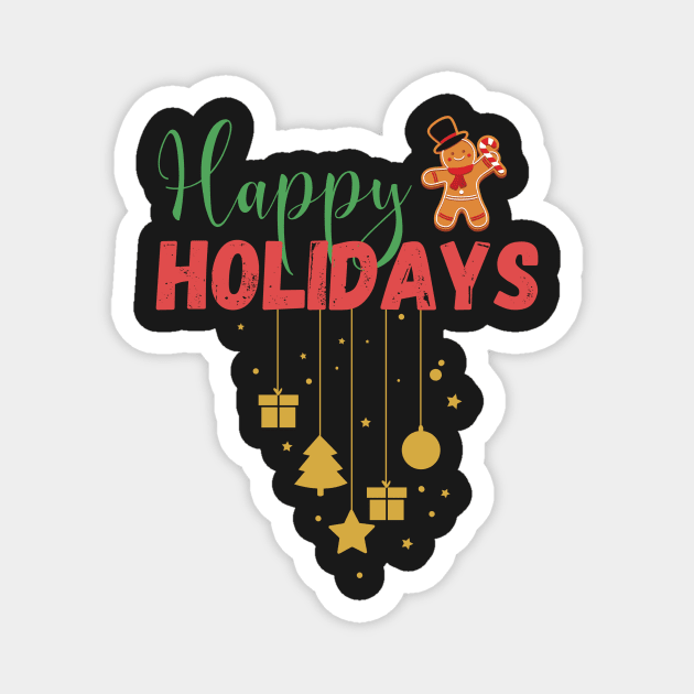 Happy Holidays Magnet by HyzoArt