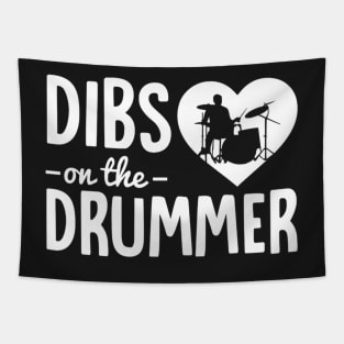 Dibs On The Drummer Funny Drummer Wife Girlfriend Tapestry