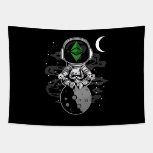 Astronaut ETH Ethereum Classic Coin To The Moon Crypto Token Cryptocurrency Wallet Birthday Gift For Men Women Kids Tapestry